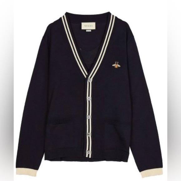 Gucci Other - Gucci Mens Wool Bee Cardigan Black Sz M